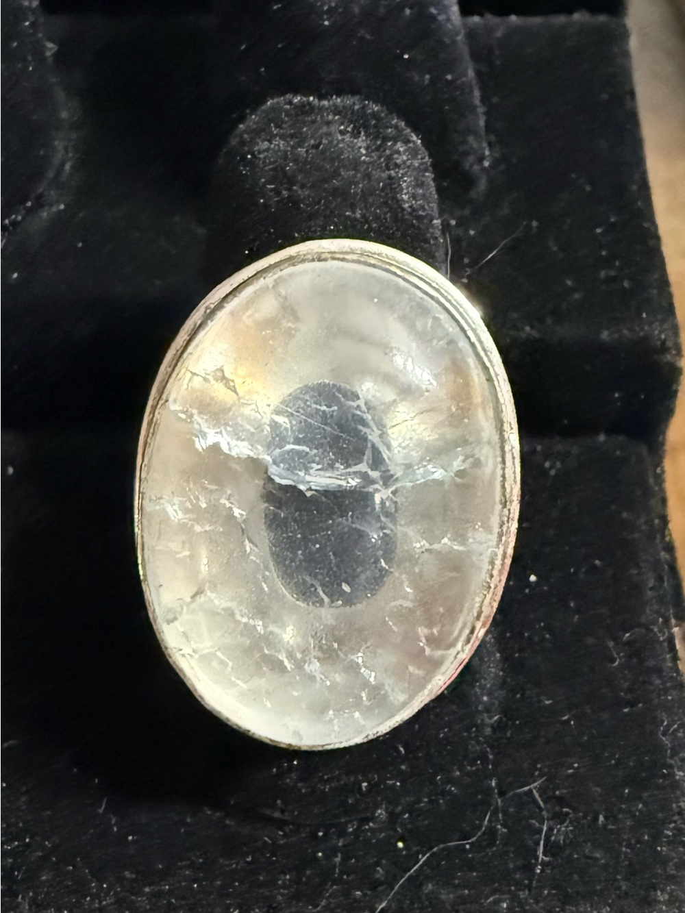 Clear Crystal Oval Statement Ring - Women Jewelry